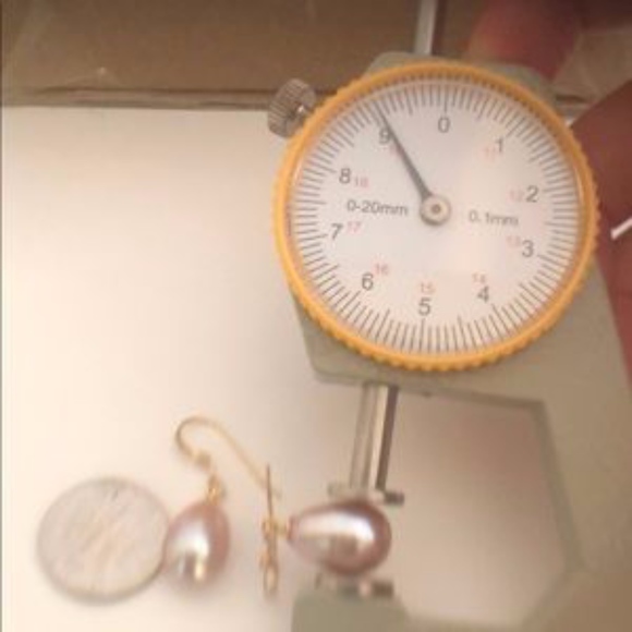 ***SOLD***AAA Purple Pearl Drop Earrings 14K Wires - Picture 6 of 6